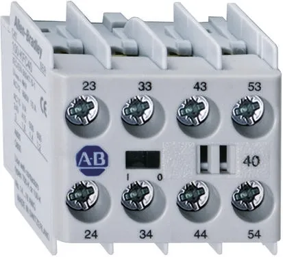 Blocco di contatti ausiliari Allen Bradley, 4 contatti, 4NC, montaggio a innesto, serie 100K