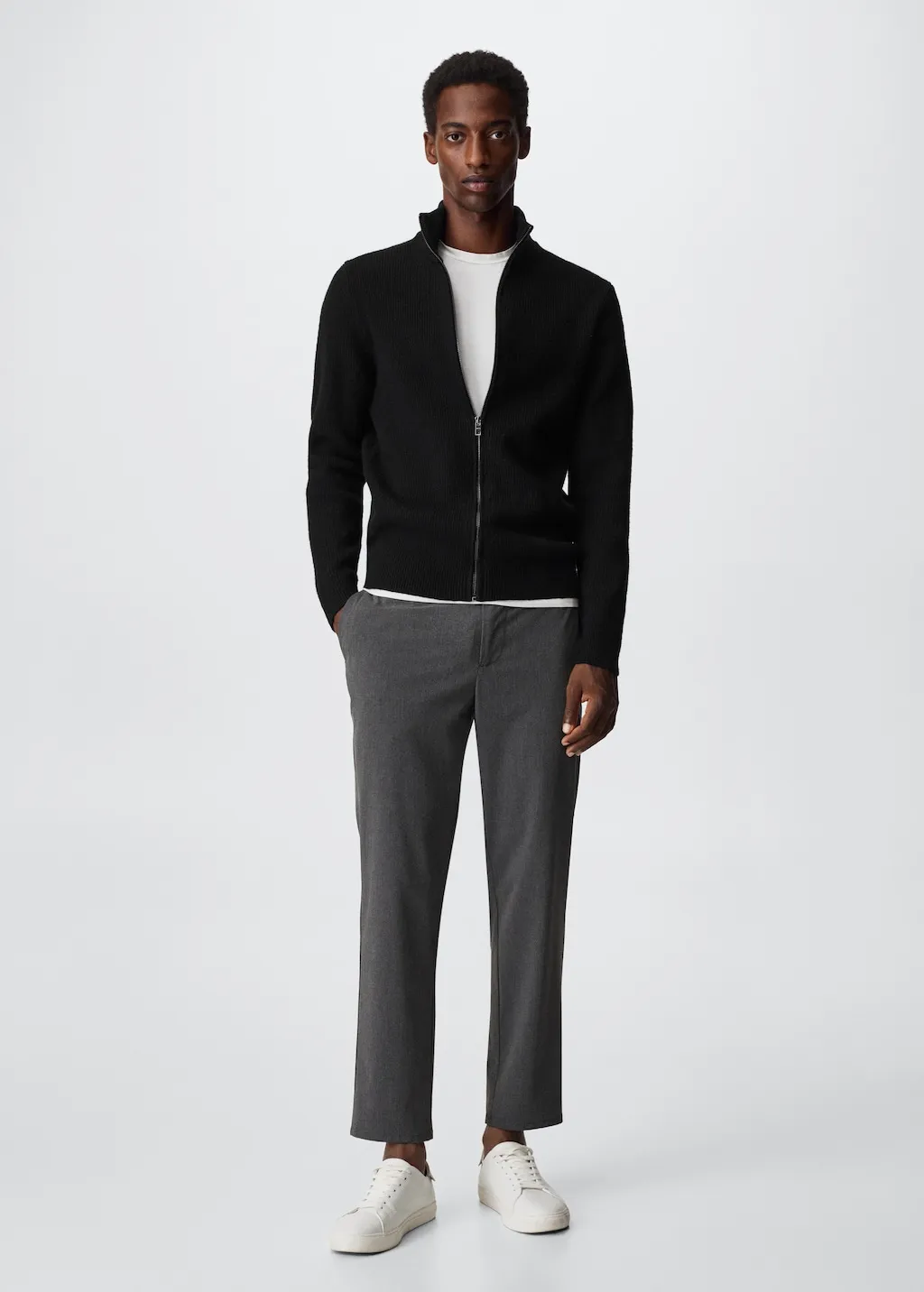 Cardigan struttura zip
