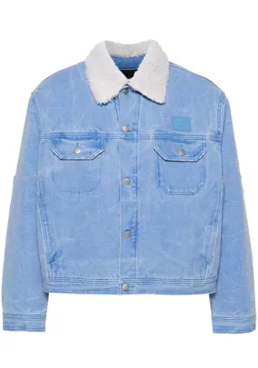 Giacca in denim imbottita in azzurro - donna