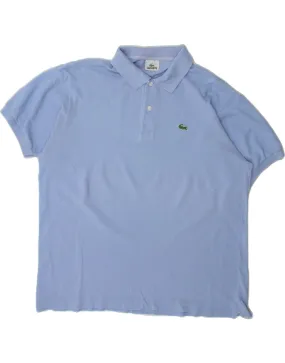 LACOSTE Mens Polo Shirt  Size 6 XL Blue Cotton