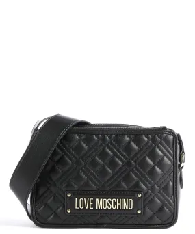  Love Moschino Quilted Borsa a tracolla pelle sintetica nero  