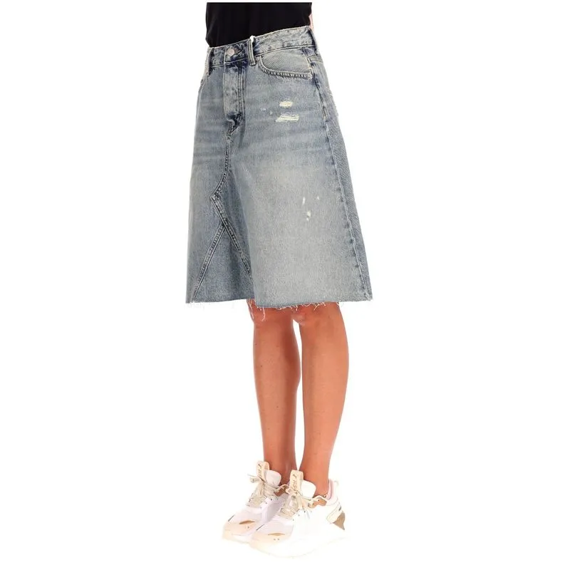 Minigonna in denim relaxed fit a vita media 